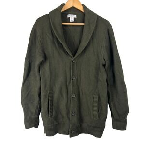 Collection Michael Strahan Mens Shawl Collar Cotton Cardigan S Preppy Academia